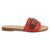 Dingo Womens Lariat Red Leather Buckle Sandals Shoes