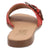 Dingo Womens Lariat Red Leather Buckle Sandals Shoes