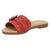 Dingo Womens Lariat Red Leather Buckle Sandals Shoes
