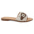 Dingo Womens Lariat White Leather Buckle Sandals Shoes