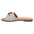Dingo Womens Lariat White Leather Buckle Sandals Shoes