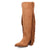 Dingo Womens Twister Camel Suede 16in Fringe Cowboy Boots