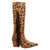 Dingo Womens Twister Leopard Suede 16in Fringe Cowboy Boots
