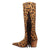 Dingo Womens Twister Leopard Suede 16in Fringe Cowboy Boots