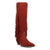 Dingo Womens Twister Red Suede 16in Fringe Cowboy Boots