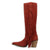 Dingo Womens Twister Red Suede 16in Fringe Cowboy Boots