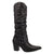 Dingo Womens Grit N Grace Black Leather 16in Stud Fashion Boots