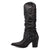 Dingo Womens Grit N Grace Black Leather 16in Stud Fashion Boots