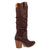 Dingo Womens Grit N Grace Brown Leather 16in Stud Fashion Boots