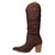 Dingo Womens Grit N Grace Brown Leather 16in Stud Fashion Boots