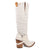 Dingo Womens Grit N Grace White Leather 16in Stud Fashion Boots