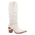 Dingo Womens Grit N Grace White Leather 16in Stud Fashion Boots