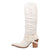 Dingo Womens Grit N Grace White Leather 16in Stud Fashion Boots