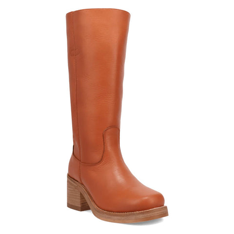 Dingo Womens Vagabond Russet Leather 14in Vintage Fashion Boots