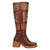 Dingo Womens Avalon Brown Leather 16in Vintage Fashion Boots