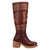 Dingo Womens Avalon Merlot Leather 16in Vintage Fashion Boots