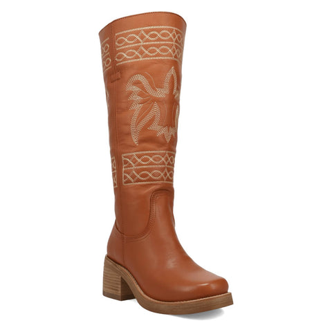Dingo Womens Avalon Russet Leather 16in Vintage Fashion Boots