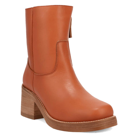 Dingo Womens Roxy Bootie Russet Leather 7in Ankle Boots