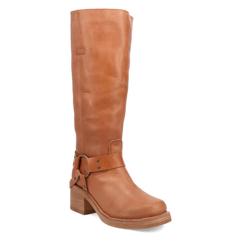 Dingo Womens Casbah Tan Leather 16in Fashion Boots