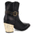 Dingo Womens Milan Bootie Black Leather 7in Ankle Boots