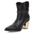 Dingo Womens Milan Bootie Black Leather 7in Ankle Boots
