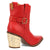 Dingo Womens Milan Bootie Red Leather 7in Ankle Boots