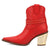 Dingo Womens Milan Bootie Red Leather 7in Ankle Boots 9 M