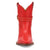 Dingo Womens Milan Bootie Red Leather 7in Ankle Boots