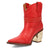 Dingo Womens Milan Bootie Red Leather 7in Ankle Boots