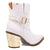 Dingo Womens Milan Bootie White Leather 7in Ankle Boots