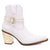 Dingo Womens Milan Bootie White Leather 7in Ankle Boots