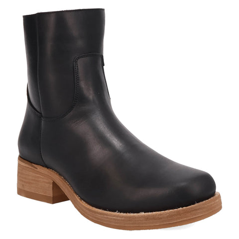 Dingo Mens Banner Black Leather 7in Ankle Boots