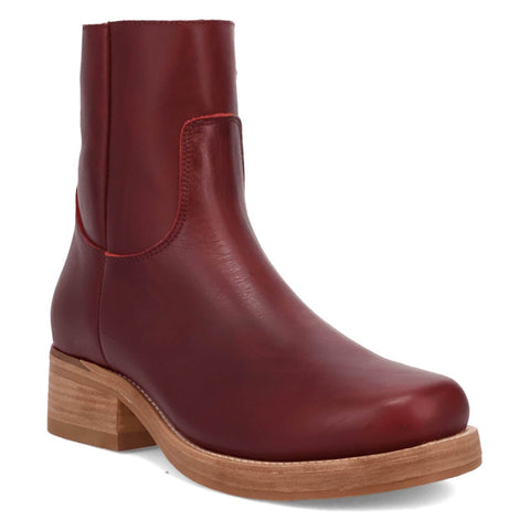 Dingo Mens Banner Wine Leather 7in Ankle Boots