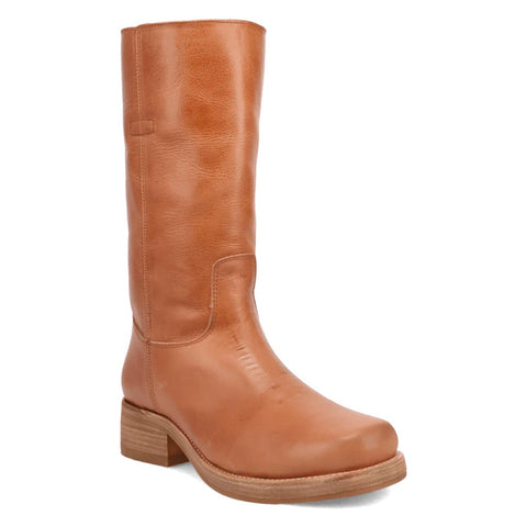 Dingo Mens Dutton Tan Leather 12in Motorcycle Boots