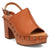 Dingo Womens Clover Wooden Russet Leather Stud Sandals Shoes