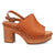 Dingo Womens Clover Wooden Russet Leather Stud Sandals Shoes