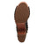 Dingo Womens Echo Wooden Black Leather Stud Sandals Shoes