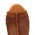 Dingo Womens Echo Wooden Brown Leather Stud Sandals Shoes