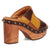 Dingo Womens Mosaic Wooden Multi-Color Leather Stud Sandals Shoes