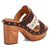 Dingo Womens Chateau Wooden Brown Leather Stud Sandals Shoes