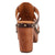 Dingo Womens Chateau Wooden Brown Leather Stud Sandals Shoes