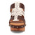 Dingo Womens Chateau Wooden Brown Leather Stud Sandals Shoes