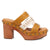 Dingo Womens Chateau Wooden Plantain Leather Stud Sandals Shoes