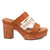 Dingo Womens Chateau Wooden Russet Leather Stud Sandals Shoes
