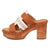 Dingo Womens Chateau Wooden Russet Leather Stud Sandals Shoes