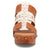 Dingo Womens Chateau Wooden Russet Leather Stud Sandals Shoes
