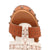 Dingo Womens Chateau Wooden Russet Leather Stud Sandals Shoes