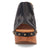 Dingo Womens Free Spirit Wooden Black Leather Stud Sandals Shoes