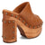 Dingo Womens Free Spirit Wooden Tan Leather Stud Sandals Shoes