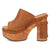 Dingo Womens Free Spirit Wooden Tan Leather Stud Sandals Shoes